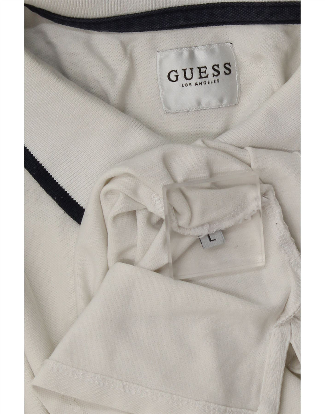 Guess Polo Hombre Blanco Grande