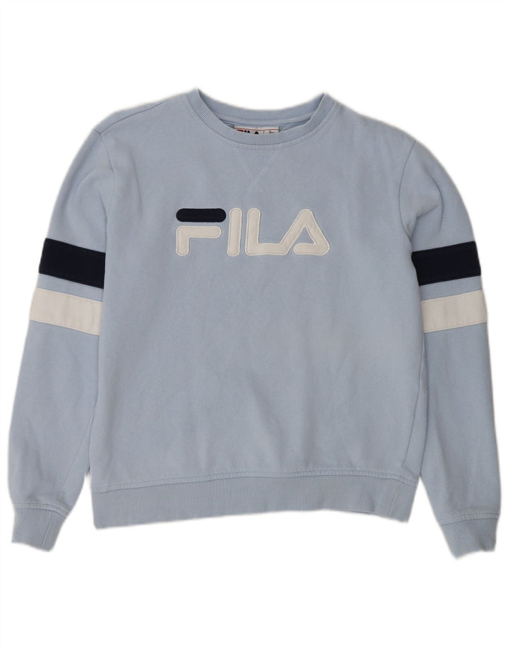 FILA Sudadera extragrande para mujer, talla 10, color azul pequeño