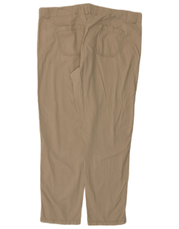 Marks & Spencer Womens Straight Chino Trousers UK 16 Large W36 L29 Beige