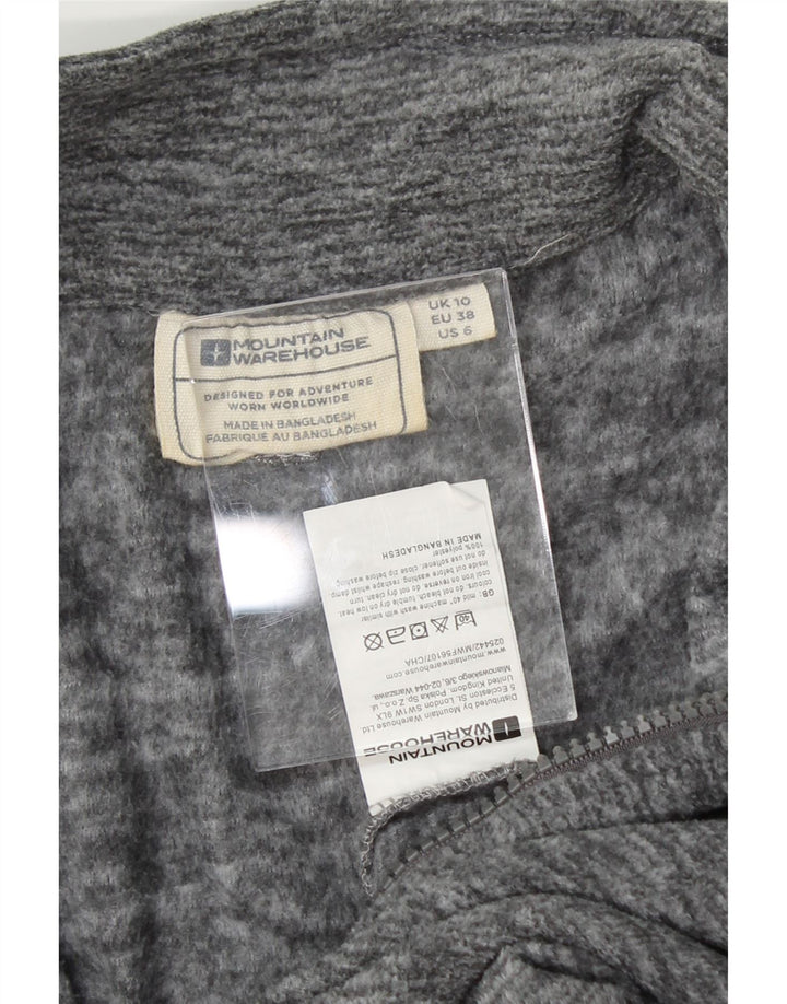 MOUNTAIN WAREHOUSE Womens Fleece Jacket UK 10 Small Grey Polyester Vintage Mountain Warehouse and Second-Hand Mountain Warehouse from Messina Hembry 