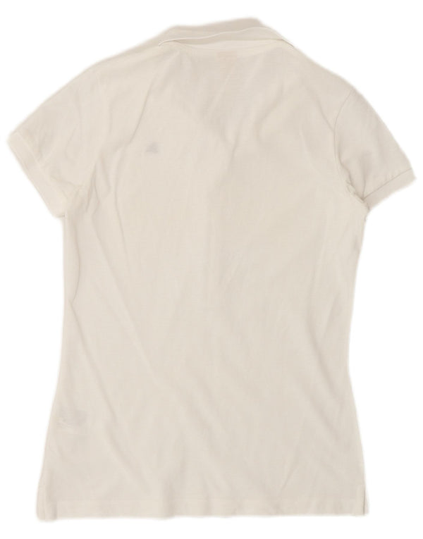 LE COQ SPORTIF Polo para mujer UK 10 Small Blanco Algodón