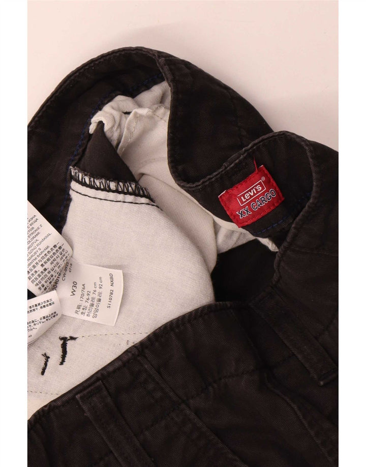 Levi's Mens Cargo Shorts W30 Medium Algodón Negro