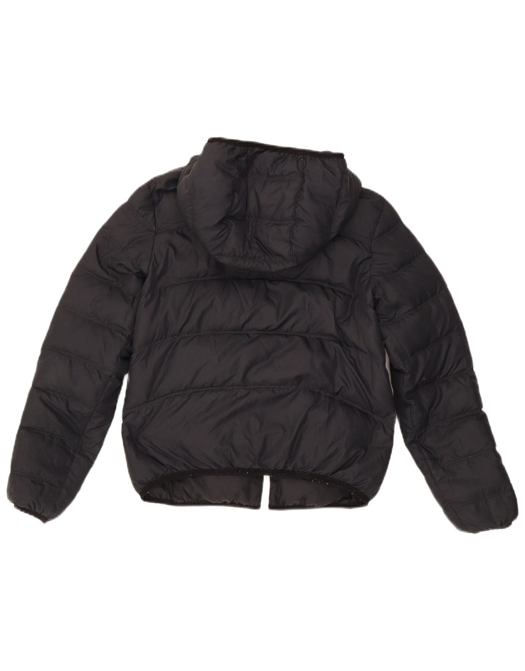 Nike Chaqueta acolchada reversible con capucha de gran tamaño para mujer UK 6 XS Negro