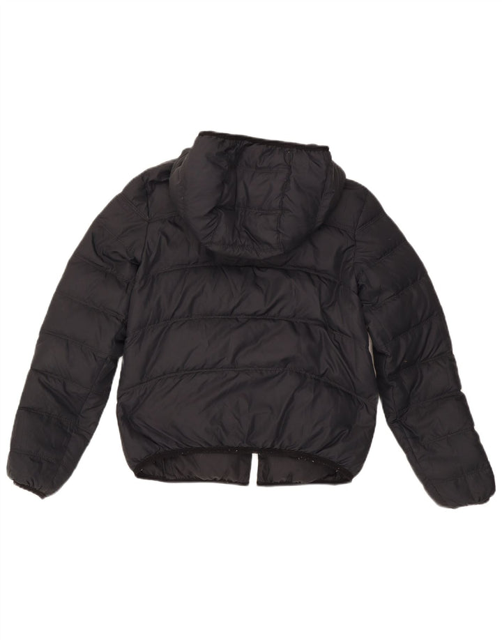 Nike Chaqueta acolchada reversible con capucha de gran tamaño para mujer UK 6 XS Negro