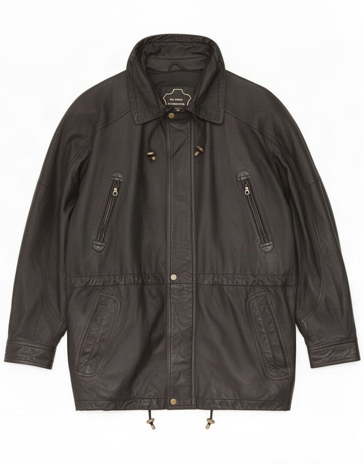 Abrigo de cuero para hombre Spirit EU 46 Small Black Classic