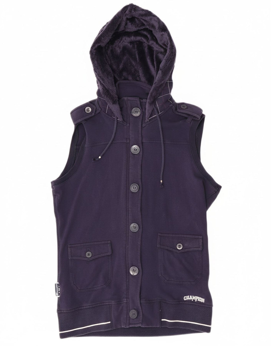 Champion Chaqueta de chándal con capucha para mujer UK 12 Medium Purple Check