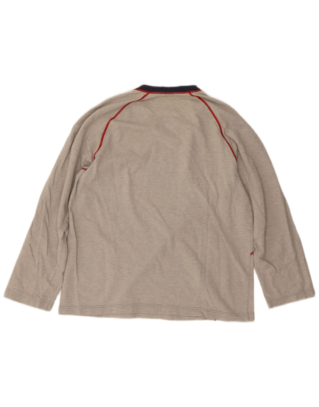 Fila Top gráfico para hombre de manga larga de algodón a rayas grises grandes