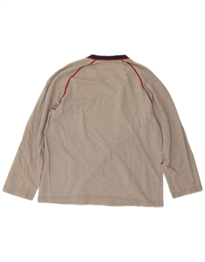 Fila Top gráfico para hombre de manga larga de algodón a rayas grises grandes