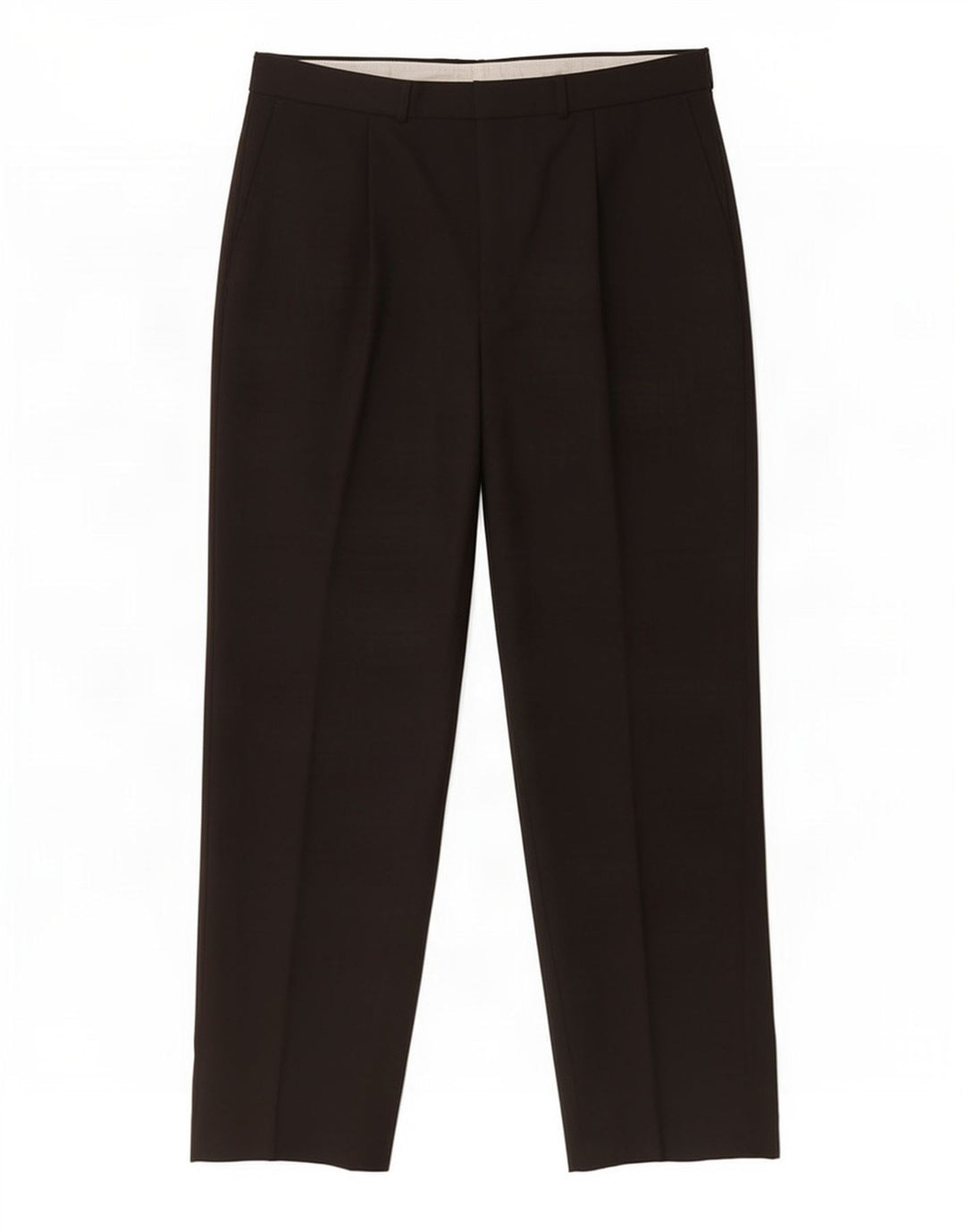 Marks & Spencer Pantalón de traje con pinzas para hombre W34 L31 Poliéster negro