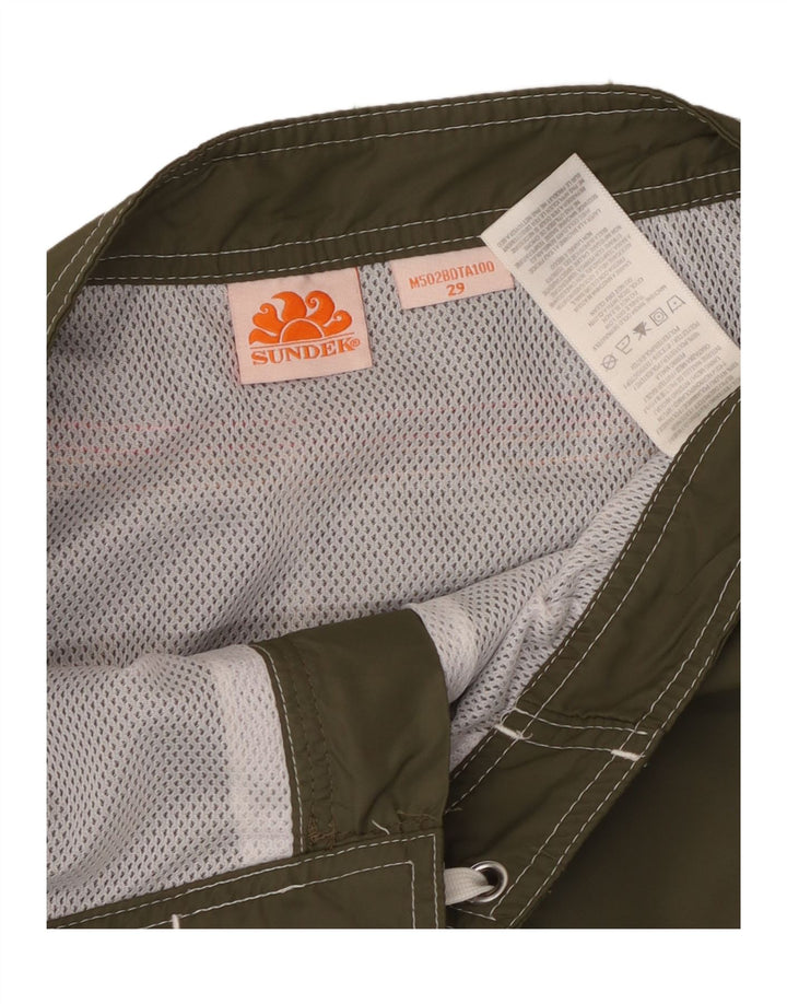 Sundek Bañador Hombre Pequeño Nylon Rayas Caqui