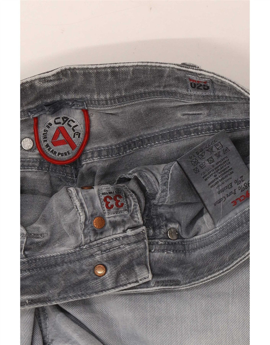 Vaqueros ajustados para mujer Cycle W33 L30 Algodón gris