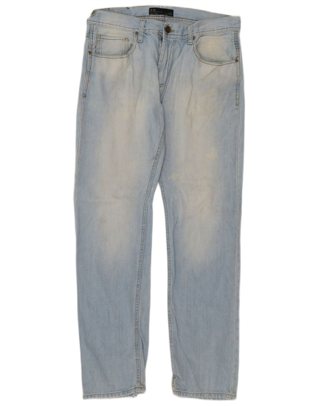 Zara Jeans rectos para hombre EU 42 Large W32 L32 Azul