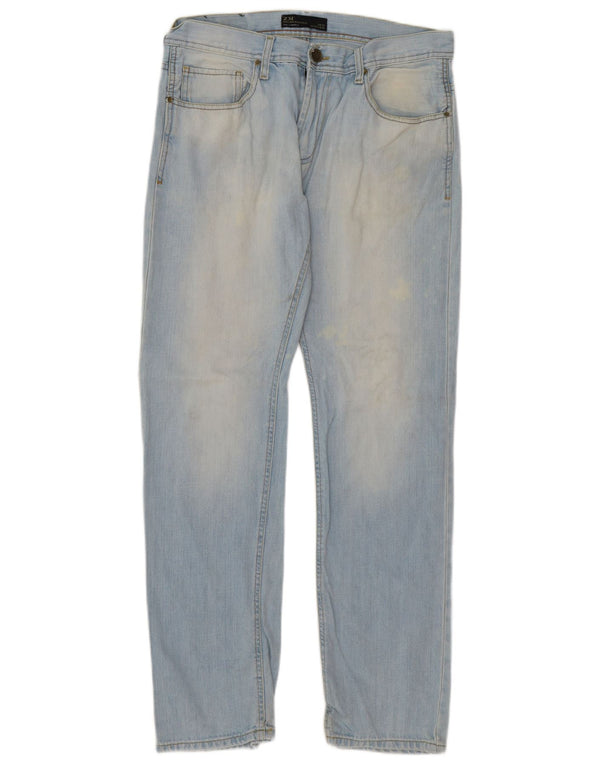 Zara Jeans rectos para hombre EU 42 Large W32 L32 Azul