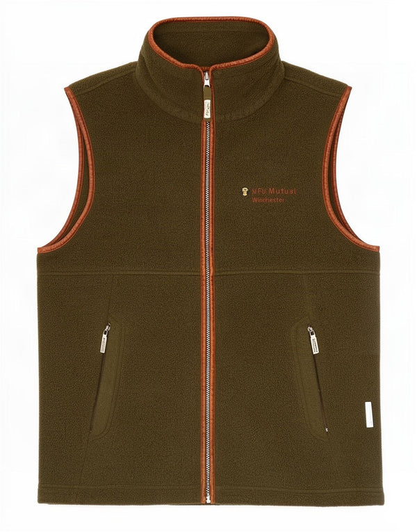 Schoffel Chaleco polar para hombre UK 40 Large Caqui Poliéster