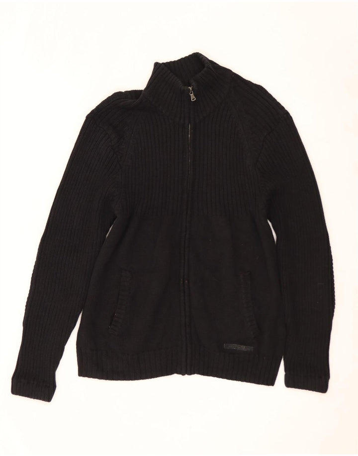 Calvin Klein Jeans Suéter tipo cárdigan para hombre Algodón negro mediano