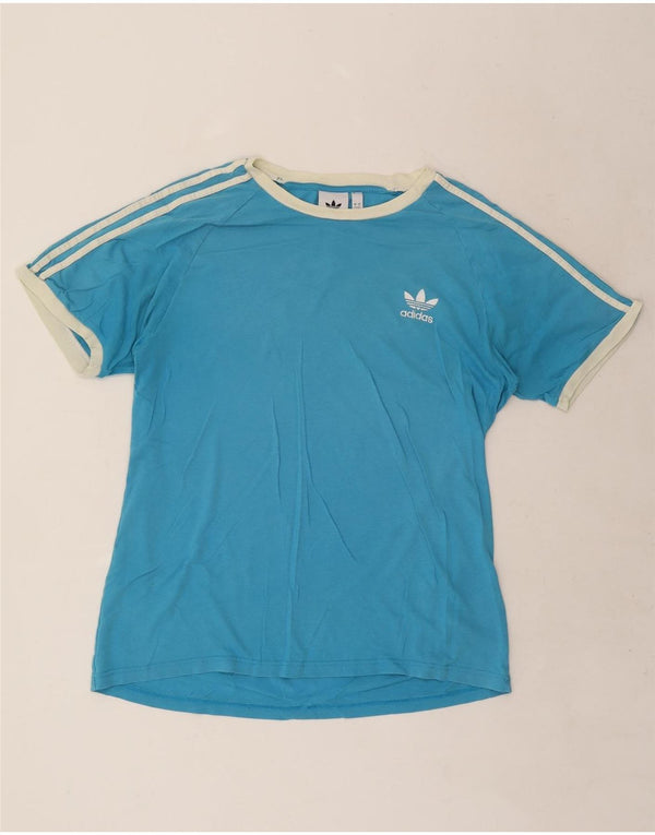 Adidas - Camiseta para hombre, talla grande, algodón azul