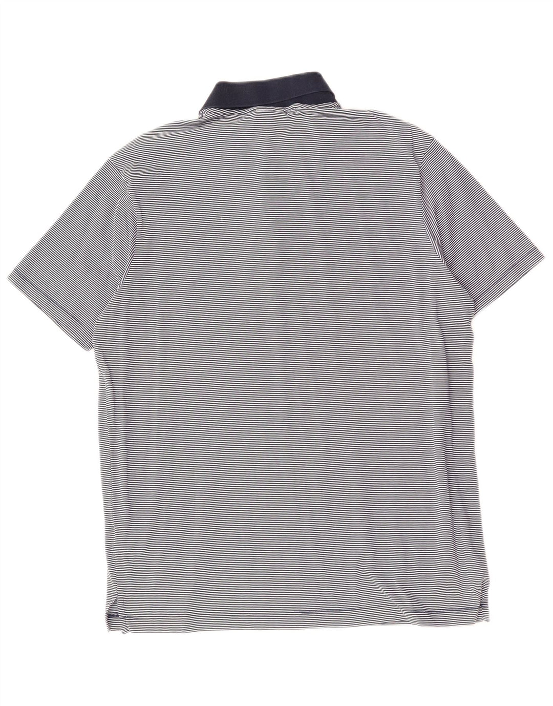 PAUL & SHARK Polo para hombre grande de algodón a rayas azul marino