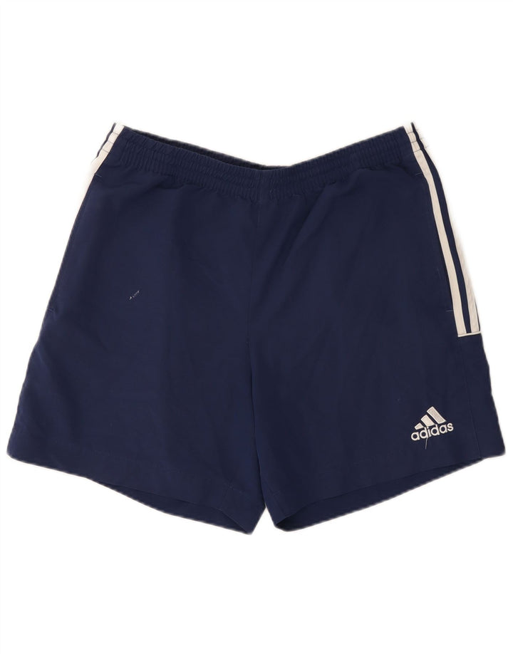 Adidas - Pantalones cortos deportivos para hombre, talla grande, poliéster, color azul marino