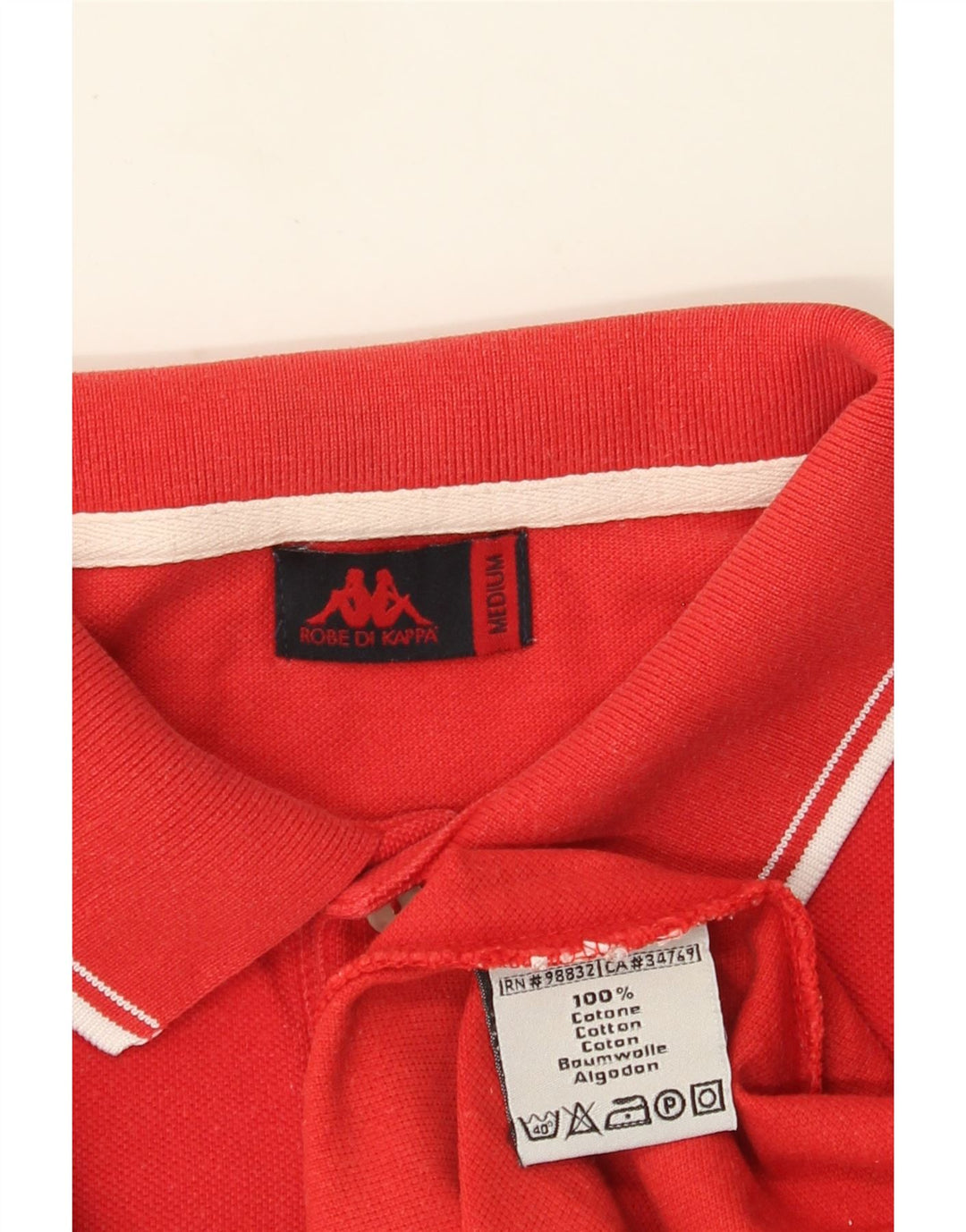 Polo Kappa Hombre Algodón Rojo Medio