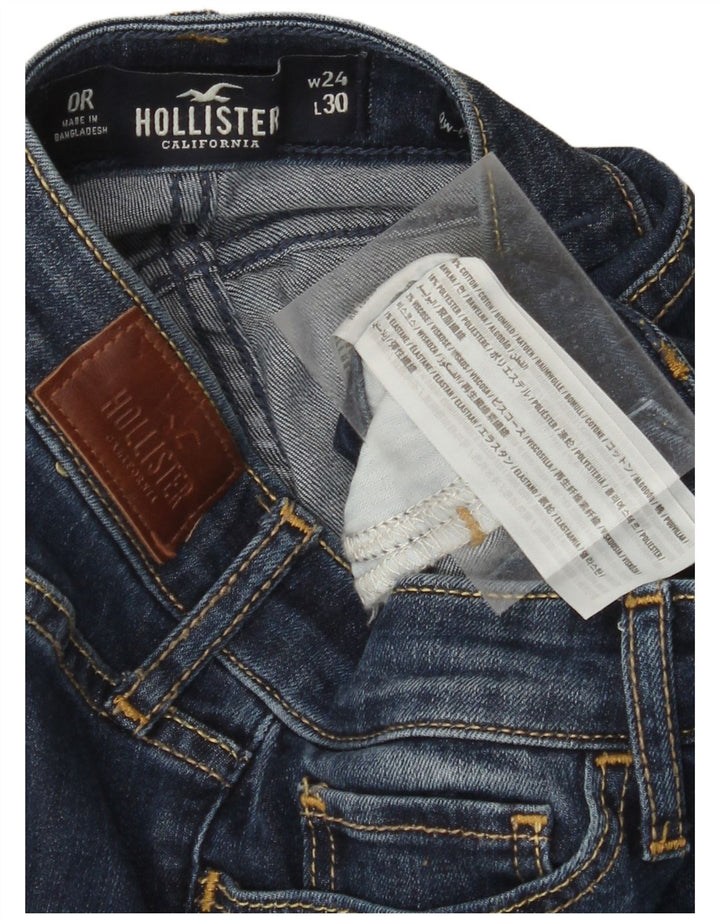 HOLLISTER Jeans súper ajustados de cintura baja para mujer US 0 XS W24 L30 Algodón azul