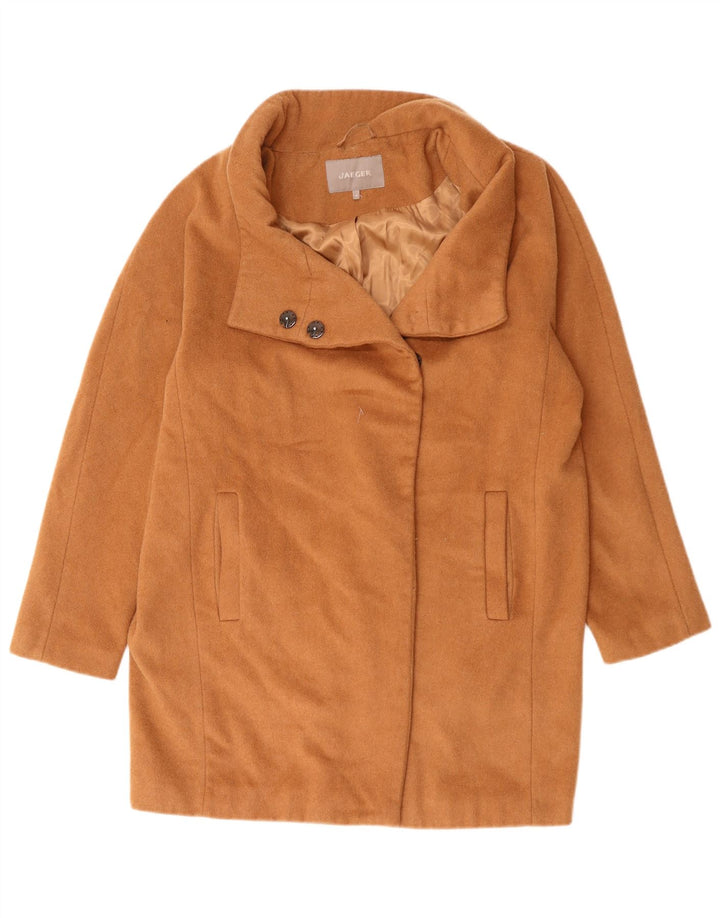 Jaeger Abrigo holgado para mujer UK 44 Lana marrón medio