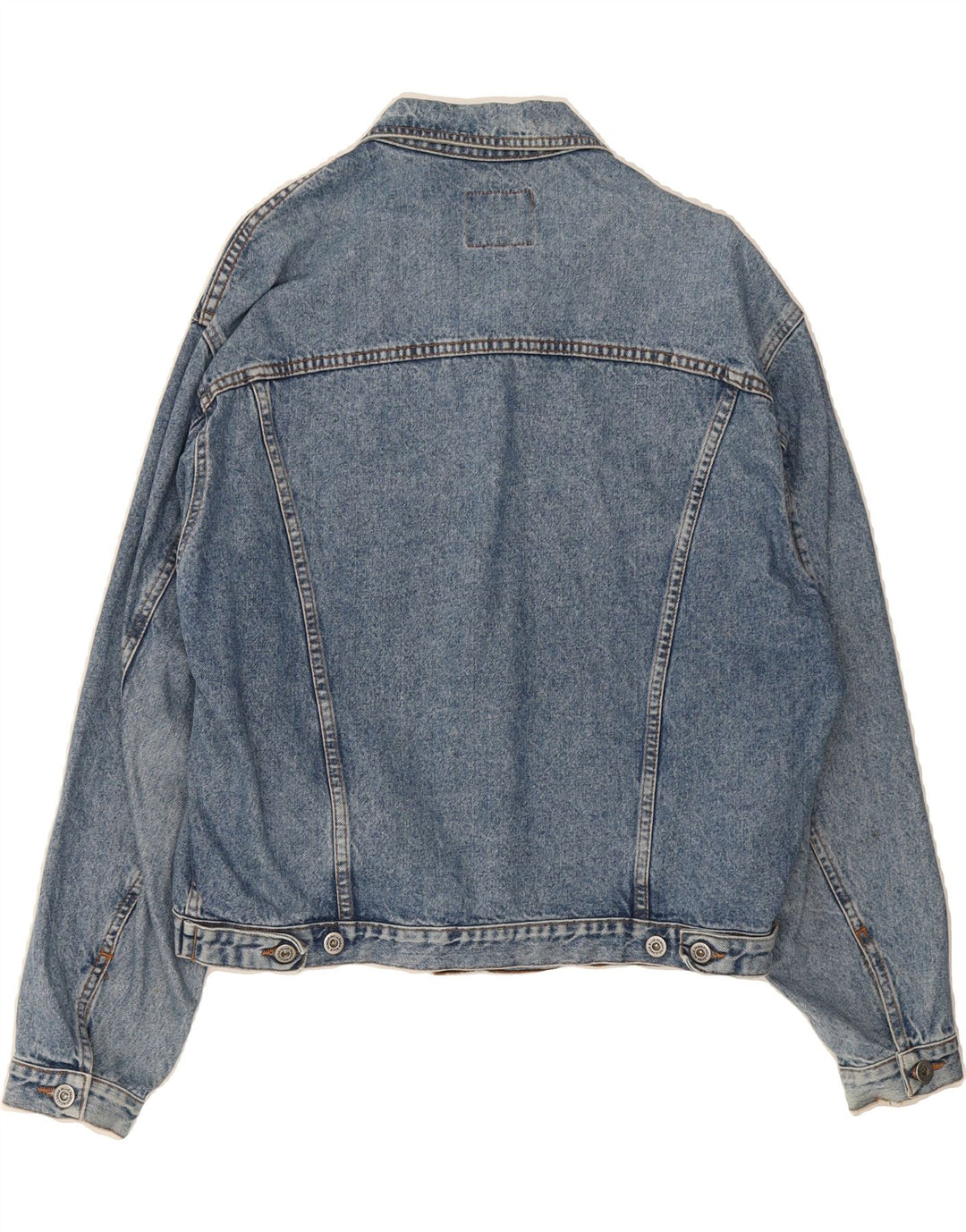 BENETTON Mens Denim Jacket IT 48 Medium Blue Cotton Vintage Benetton and Second-Hand Benetton from Messina Hembry 