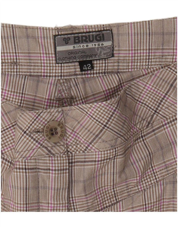 Pantalones cortos informales para mujer Brugi IT 42 Medium W30 Grey Check
