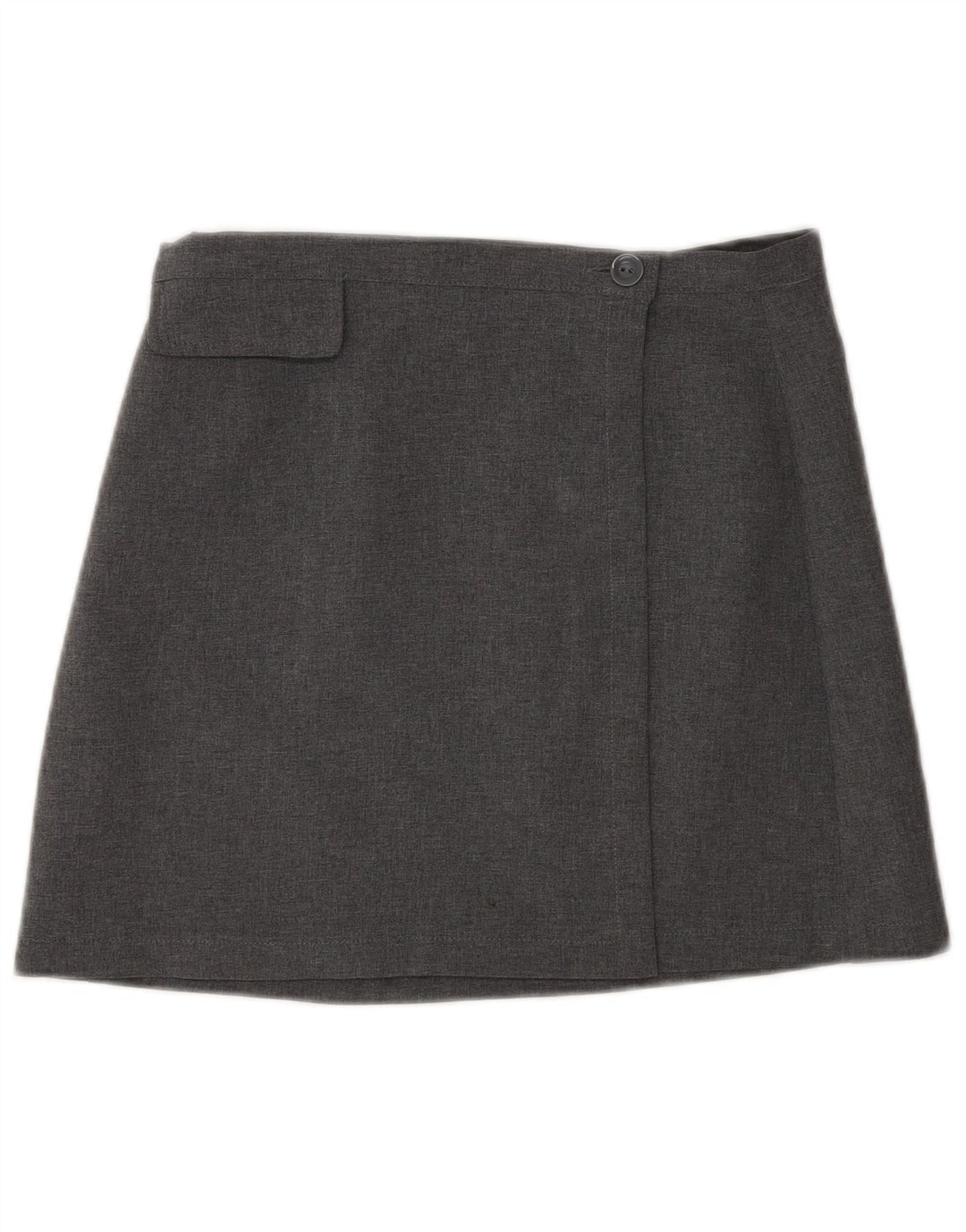 Sisley Minifalda cruzada de cintura alta para mujer IT 44 Medium W26 Poliéster gris