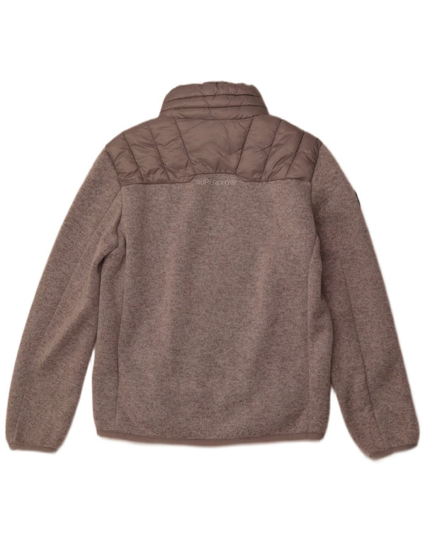 SUPERDRY Chaqueta acolchada para hombre ES 38 Gris medio Poliéster