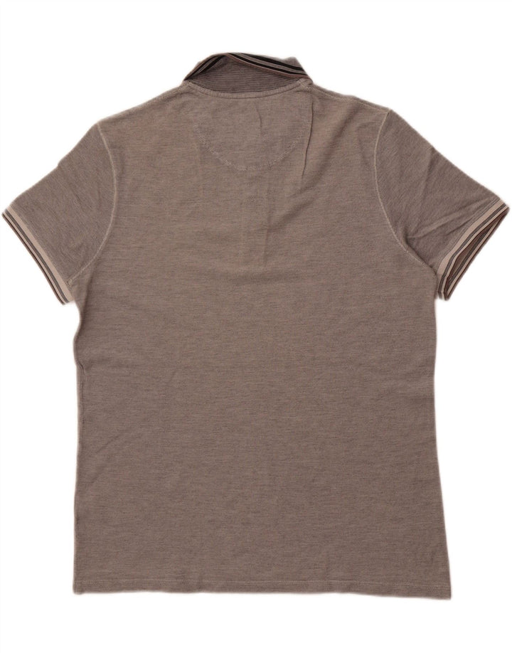 Hugo Boss Polo de corte regular para hombre de algodón gris grande