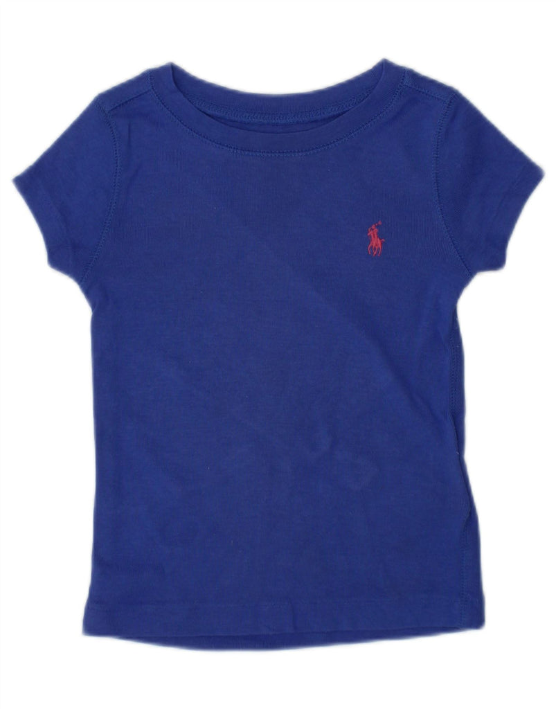 POLO RALPH LAUREN Baby Girls T-Shirt Top 18-24 Months Blue Cotton Vintage Polo Ralph Lauren and Second-Hand Polo Ralph Lauren from Messina Hembry 