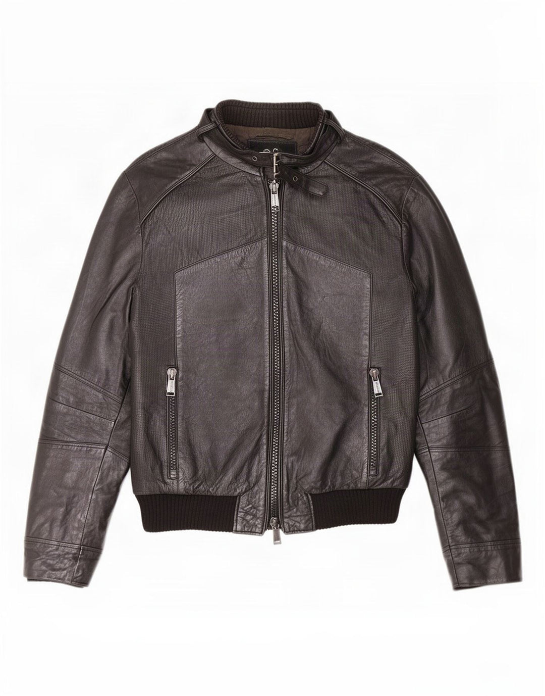 Antony Morato Cazadora de Cuero Hombre EU 38 Medium Negro