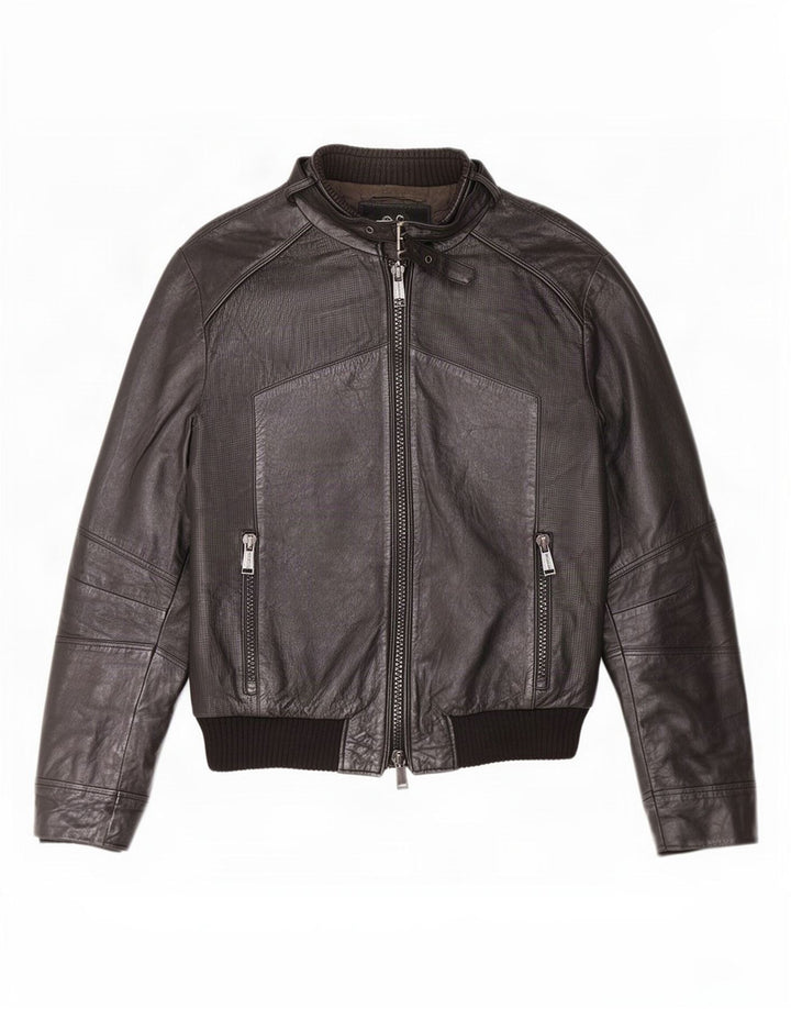 Antony Morato Cazadora de Cuero Hombre EU 38 Medium Negro