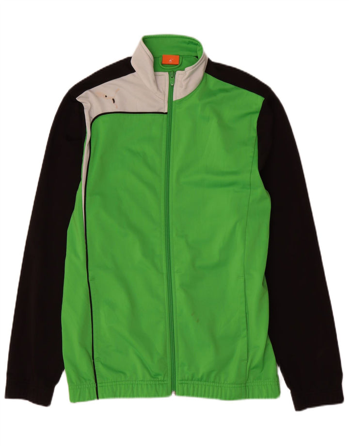 PUMA Chaqueta de chándal para niño 15-16 años Verde Colorblock Poliéster
