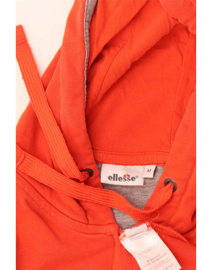 Ellesse Sudadera con capucha y cremallera gráfica para hombre Algodón naranja medio