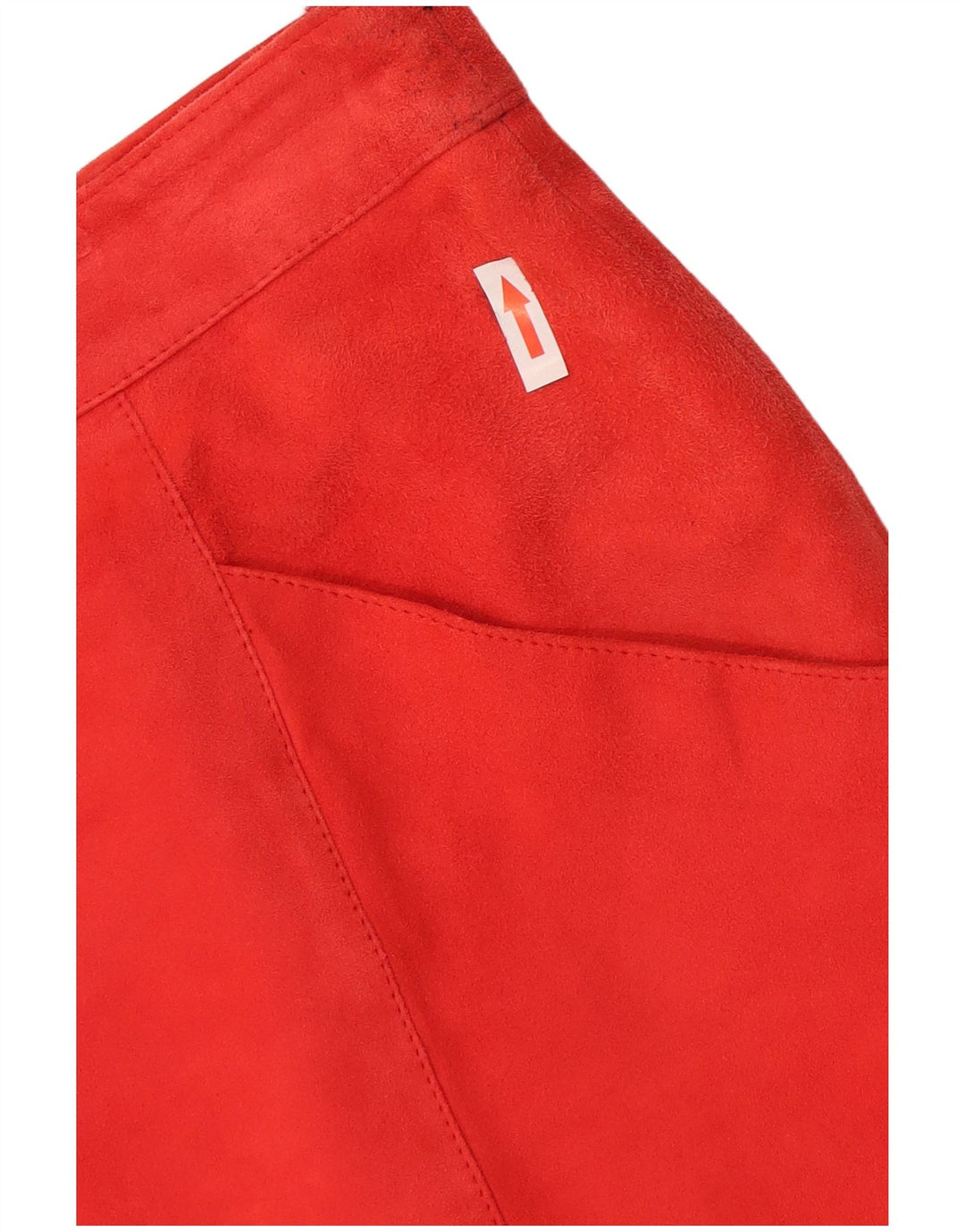Vintage mujer ante falda recta W34 grande rojo