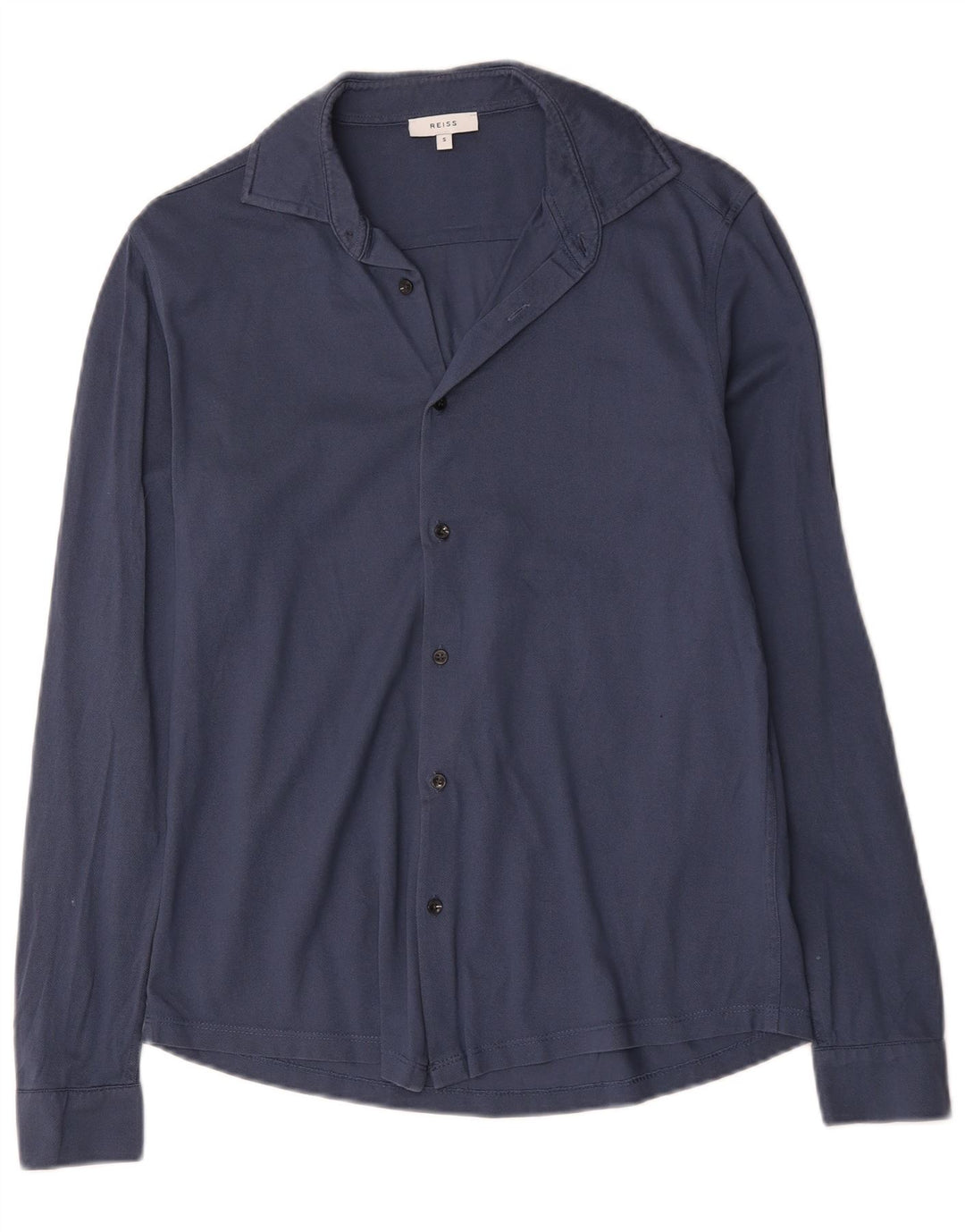Camisa Reiss Hombre Small Azul Algodón