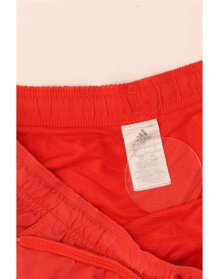 Adidas - Pantalones cortos deportivos para hombre, nailon rojo grande