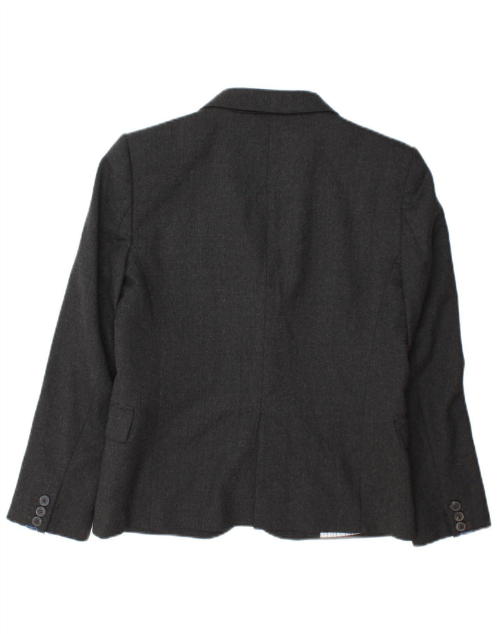 Zara Mujer Chaqueta Blazer De 2 Botones UK 10 Small Gris