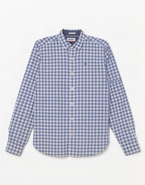 Camisa Tommy Hilfiger Hombre Small Blue Gingham Cotton