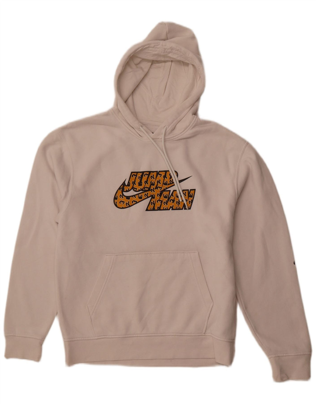 JORDAN Jersey con capucha y estampado holgado para hombre pequeño de algodón blanco roto