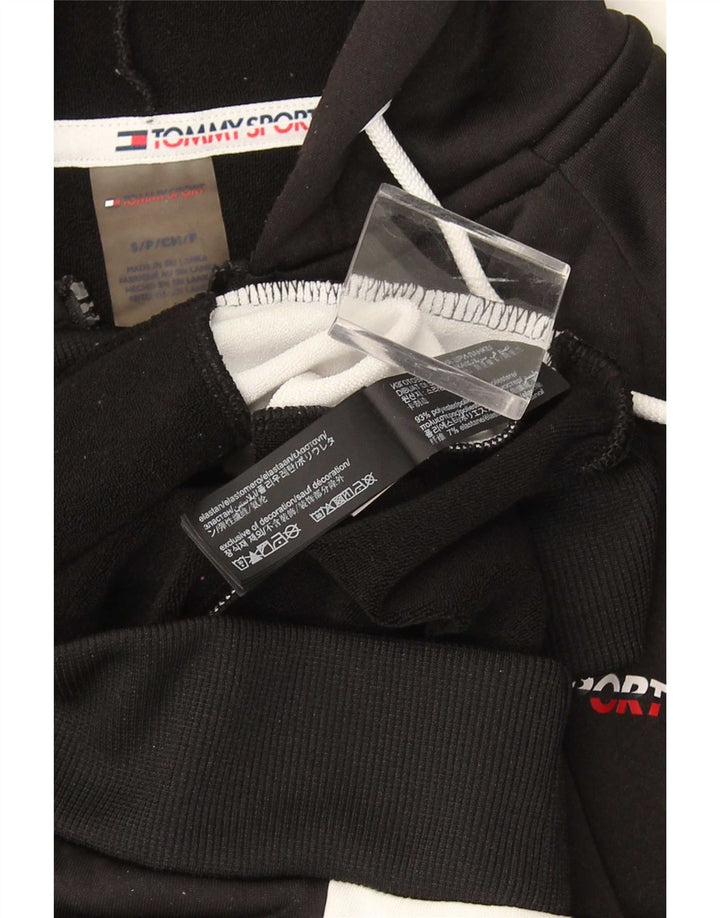 Tommy Hilfiger Sudadera con capucha y cremallera para hombre Small Black Colourblock Poliéster