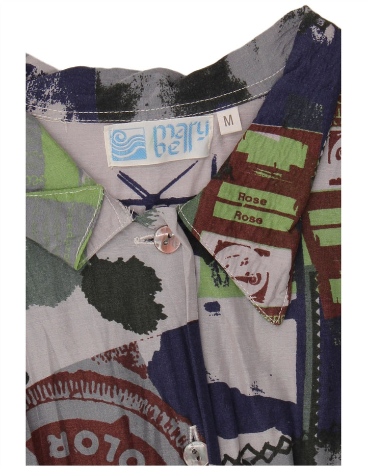 VINTAGE Womens Graphic Shirt UK 14 Medium Multicoloured Tie Dye