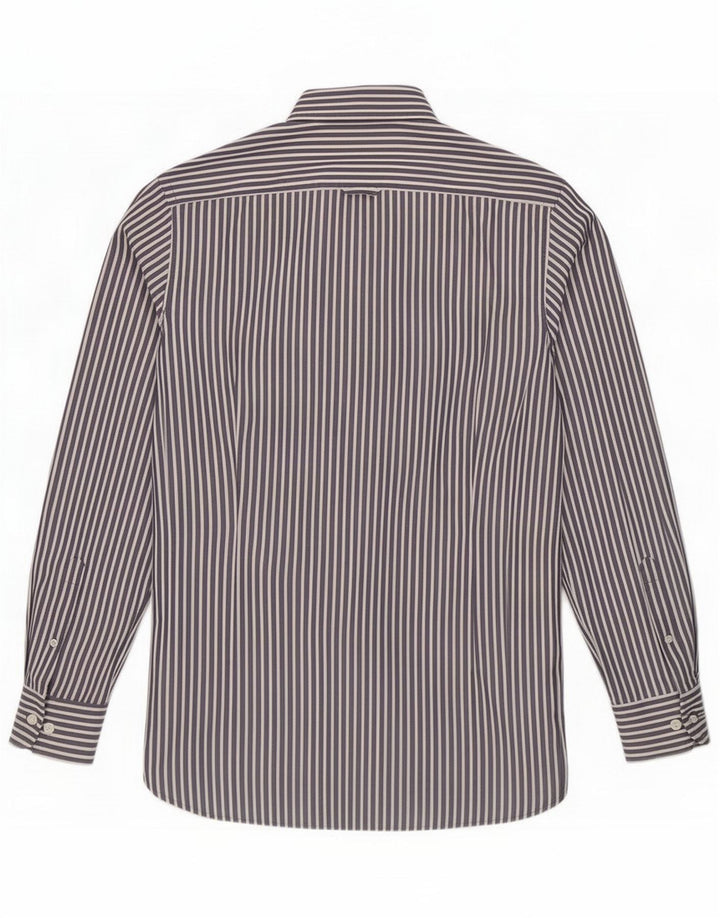 Camisa Gant para hombre pequeña de algodón a rayas azul marino