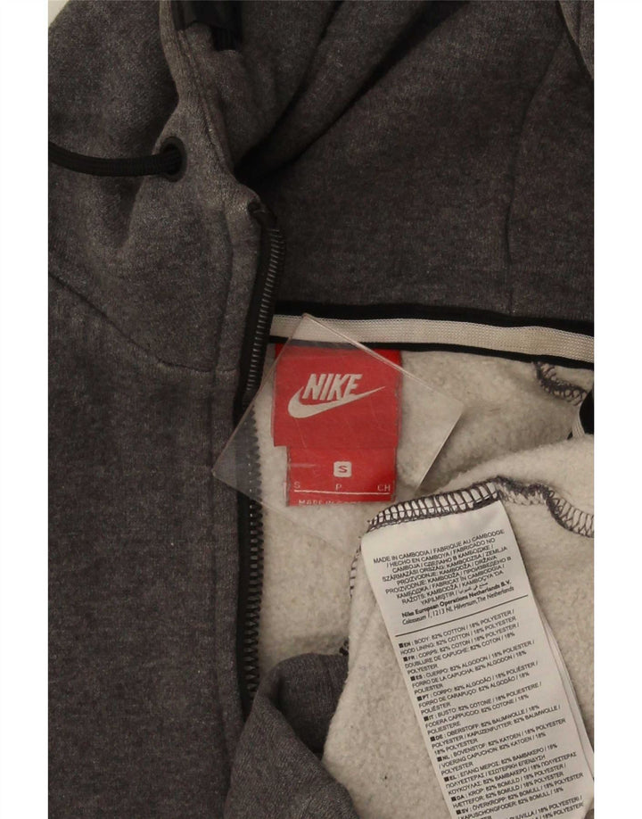 Nike - Sudadera con capucha y cremallera para hombre, talla pequeña, algodón gris
