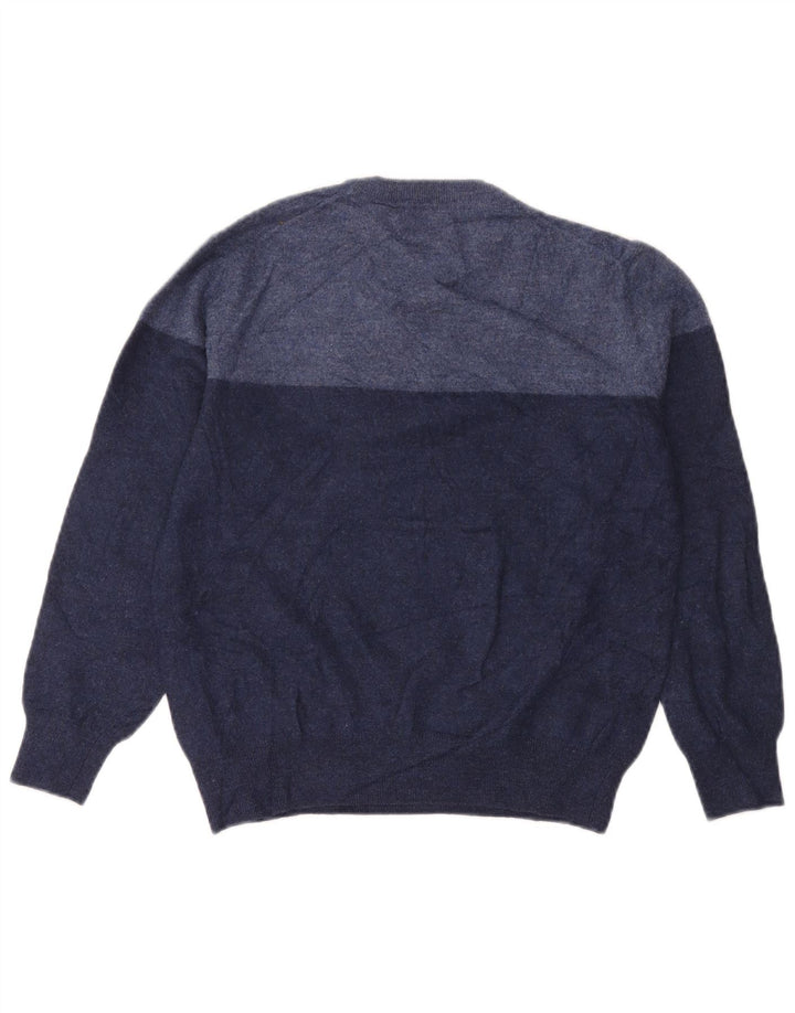 Calvin Klein suéter de cuello redondo para mujer UK 12 mediano azul marino