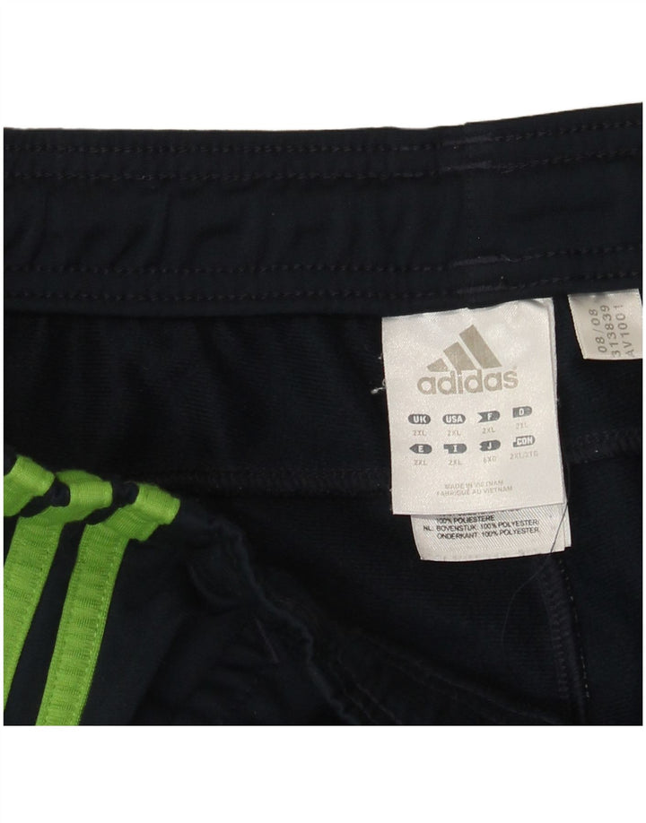 Adidas - Pantalones de chándal capri para hombre, talla 2XL, color azul marino, poliéster