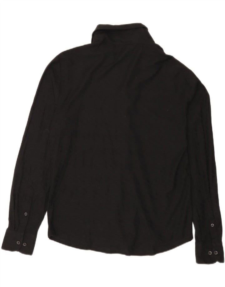 Camisa Reiss Hombre Algodón Geométrico Negro Mediano