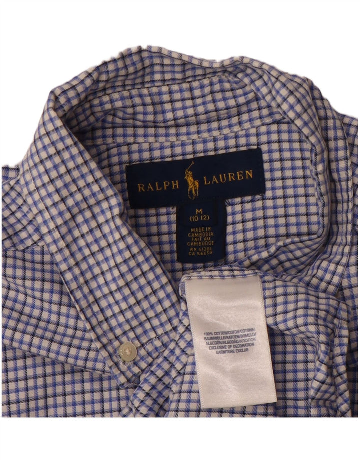 RALPH LAUREN Boys Shirt 10-11 Years Medium Blue Check Cotton