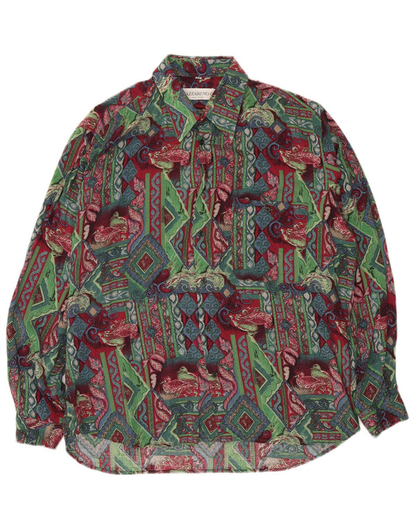 Camisa Hombre Nazzareno G. Mediana Viscosa Geométrica Multicolor